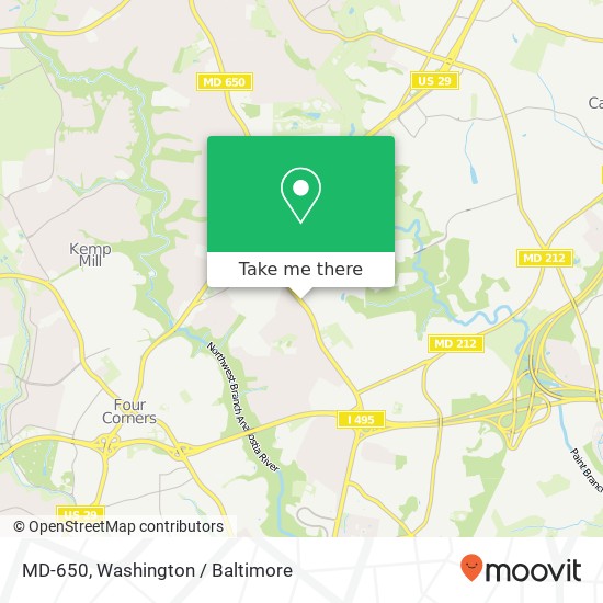 MD-650, Silver Spring (SILVER SPRING), MD 20903 map