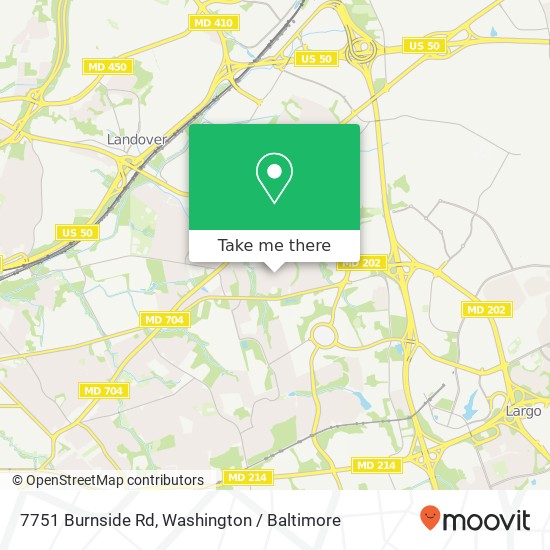 Mapa de 7751 Burnside Rd, Hyattsville, MD 20785