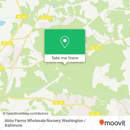 Abby Farms Wholesale Nursery map