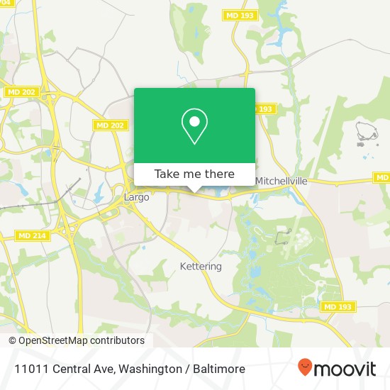 Mapa de 11011 Central Ave, Bowie, MD 20716