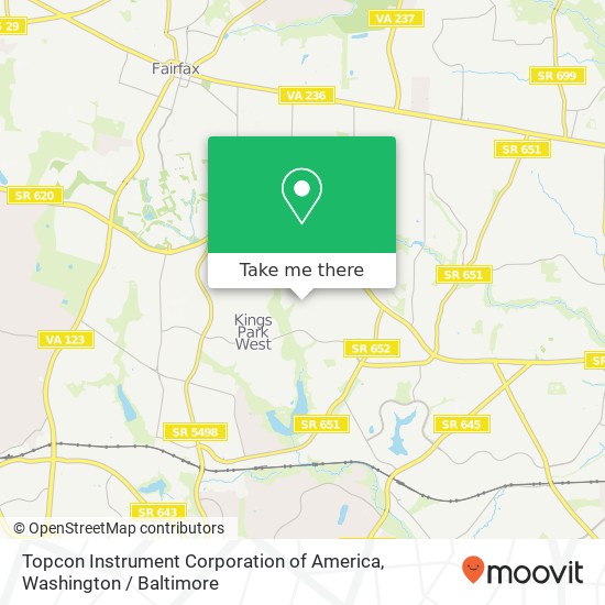 Mapa de Topcon Instrument Corporation of America, 5045 Dequincey Dr