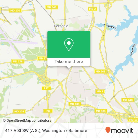 417 A St SW (A St), Glen Burnie, MD 21061 map