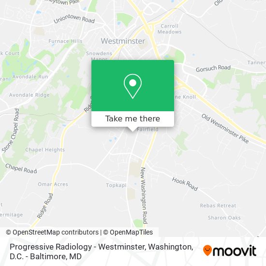 Progressive Radiology - Westminster map