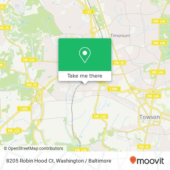 8205 Robin Hood Ct, Towson, MD 21204 map