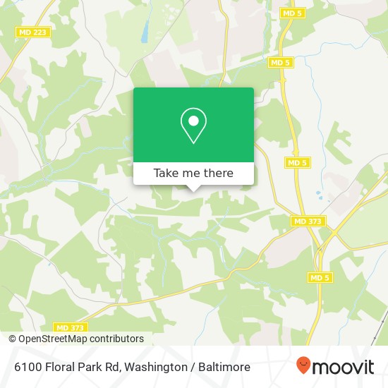 Mapa de 6100 Floral Park Rd, Brandywine, MD 20613