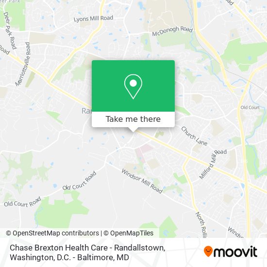 Mapa de Chase Brexton Health Care - Randallstown