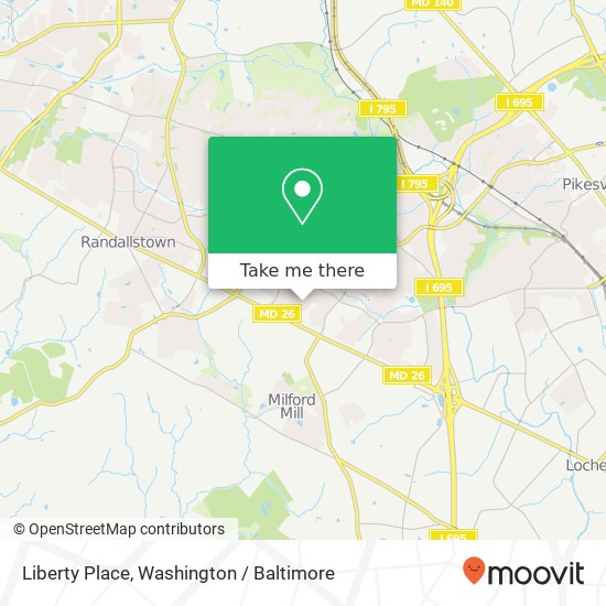 Mapa de Liberty Place, Liberty Pl, Windsor Mill, MD 21244, USA