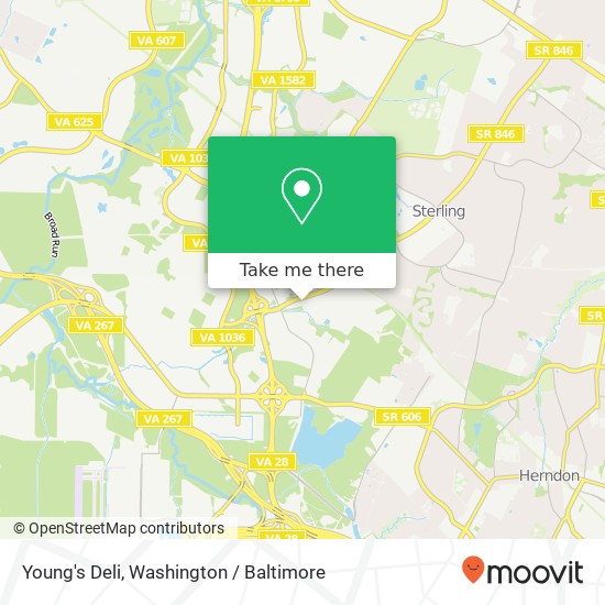 Mapa de Young's Deli, 22636 Glenn Dr
