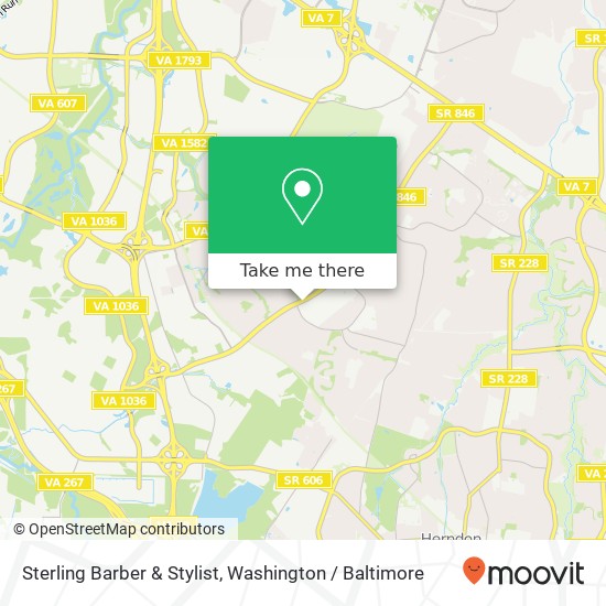 Mapa de Sterling Barber & Stylist, 22360 S Sterling Blvd