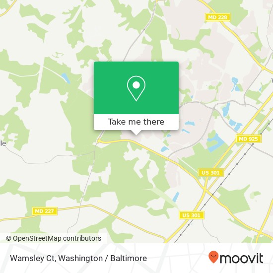 Mapa de Wamsley Ct, White Plains, MD 20695