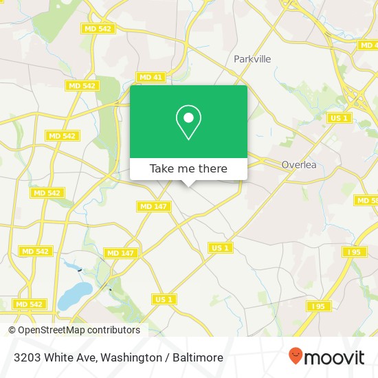 Mapa de 3203 White Ave, Baltimore, MD 21214