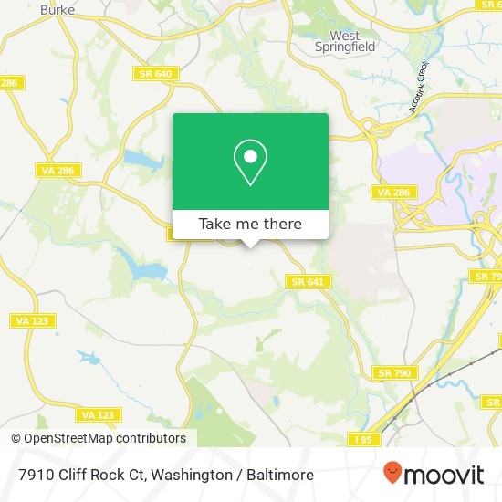 7910 Cliff Rock Ct, Springfield, VA 22153 map