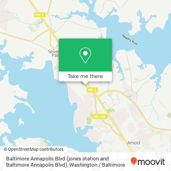 Baltimore Annapolis Blvd (jones station and Baltimore Annapolis Blvd), Severna Park (SEVERNA PARK), MD 21146 map