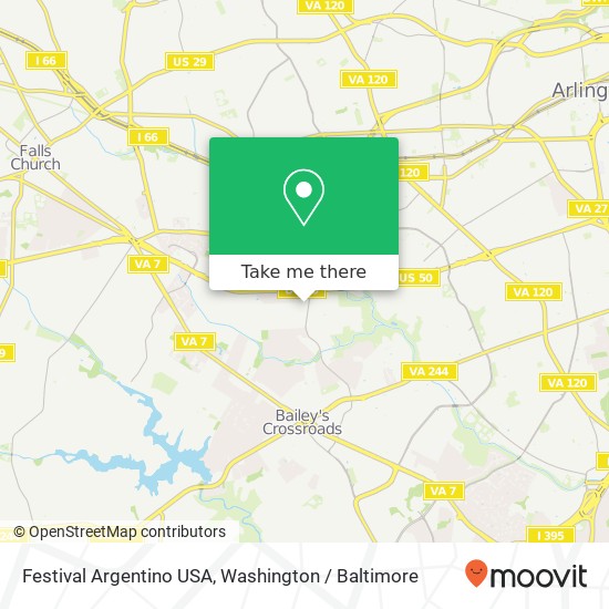 Mapa de Festival Argentino USA