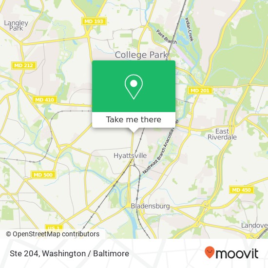 Mapa de Ste 204, 5811 Baltimore Ave Ste 204, Riverdale Park, MD 20737, USA