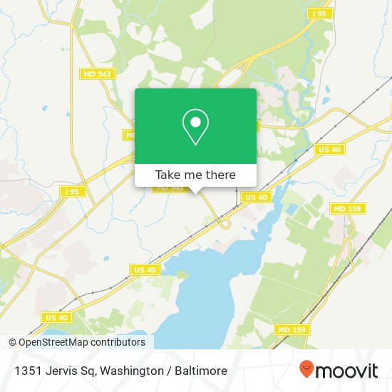 Mapa de 1351 Jervis Sq, Belcamp, MD 21017