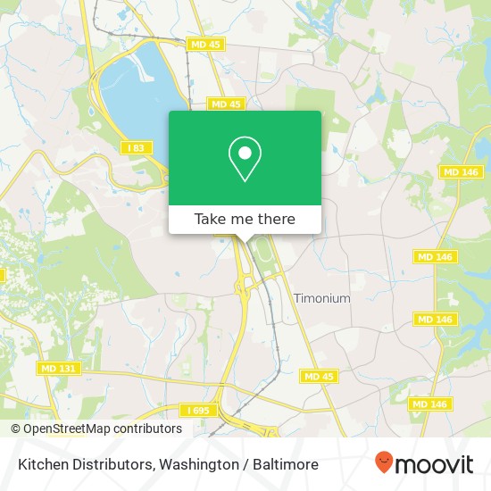 Mapa de Kitchen Distributors, 2221 Greenspring Dr