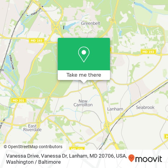 Vanessa Drive, Vanessa Dr, Lanham, MD 20706, USA map