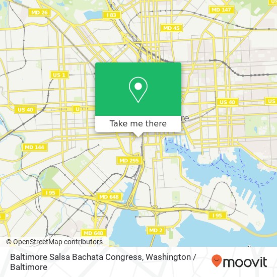 Baltimore Salsa Bachata Congress map