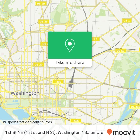 1st St NE (1st st and N St), Washington, DC 20002 map
