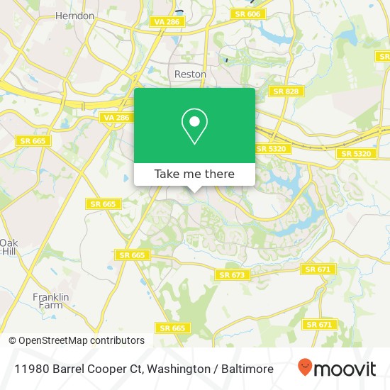 Mapa de 11980 Barrel Cooper Ct, Reston, VA 20191