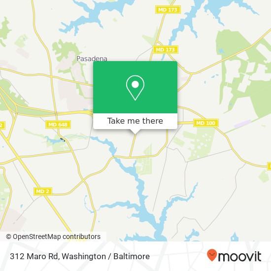 Mapa de 312 Maro Rd, Pasadena, MD 21122