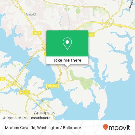 Mapa de Martins Cove Rd, Annapolis, MD 21409