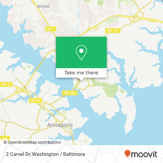 Mapa de 2 Carvel Dr, Annapolis, MD 21409