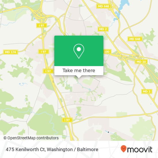 Mapa de 475 Kenilworth Ct, Glen Burnie, MD 21061