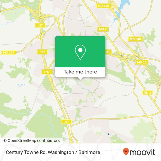 Mapa de Century Towne Rd, Glen Burnie, MD 21061