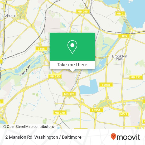 Mapa de 2 Mansion Rd, Linthicum Heights, MD 21090