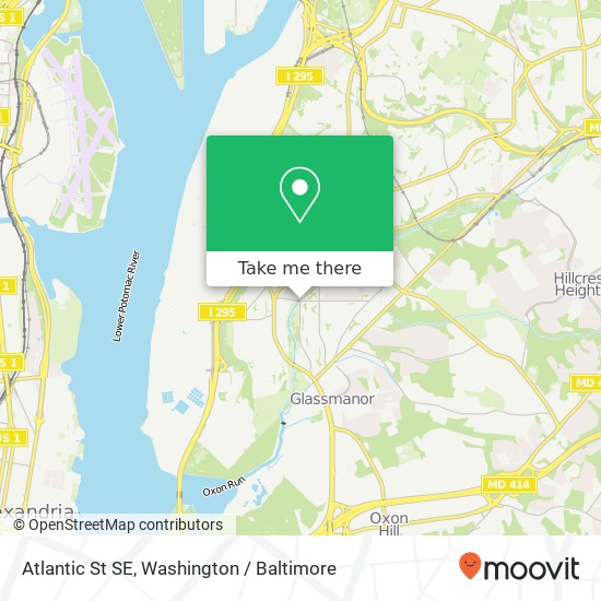 Mapa de Atlantic St SE, Washington (WASHINGTON), DC 20032