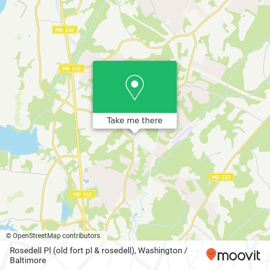 Rosedell Pl (old fort pl & rosedell), Fort Washington, MD 20744 map