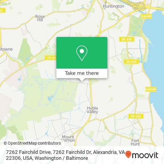 7262 Fairchild Drive, 7262 Fairchild Dr, Alexandria, VA 22306, USA map