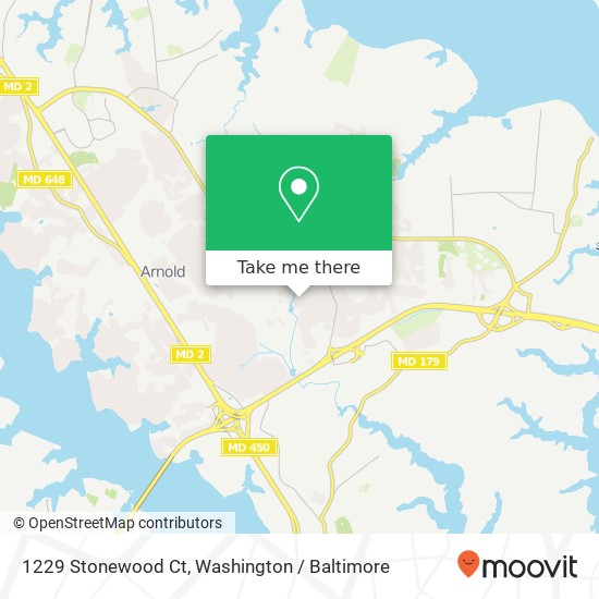 Mapa de 1229 Stonewood Ct, Annapolis, MD 21409