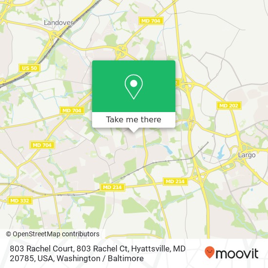 803 Rachel Court, 803 Rachel Ct, Hyattsville, MD 20785, USA map