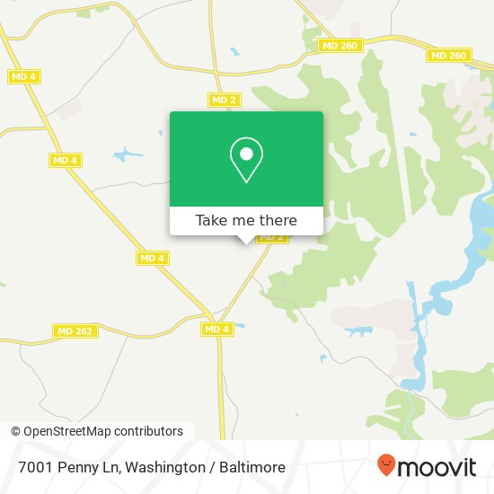 Mapa de 7001 Penny Ln, Sunderland, MD 20689