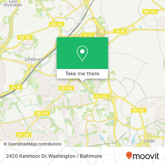 Mapa de 2420 Kenmoor Dr, Hyattsville (N ENGLEWOOD), MD 20785