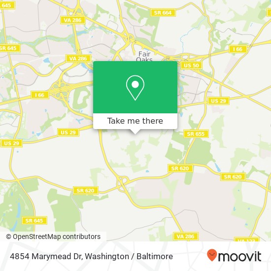 Mapa de 4854 Marymead Dr, Fairfax, VA 22030