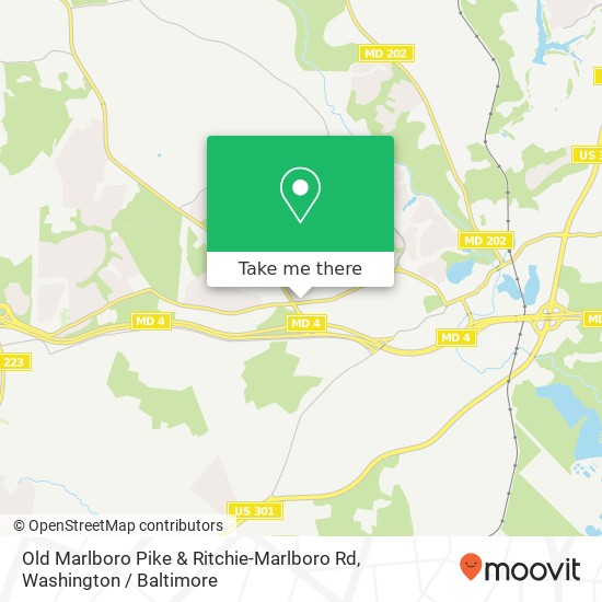 Old Marlboro Pike & Ritchie-Marlboro Rd map