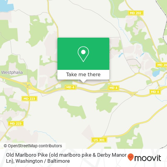 Mapa de Old Marlboro Pike (old marlboro pike & Derby Manor Ln), Upper Marlboro, MD 20772