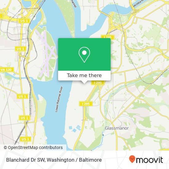 Blanchard Dr SW, Washington, DC 20032 map