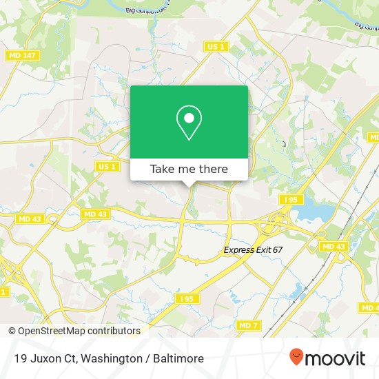 Mapa de 19 Juxon Ct, Nottingham, MD 21236