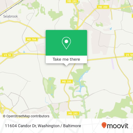 Mapa de 11604 Candor Dr, Bowie, MD 20721