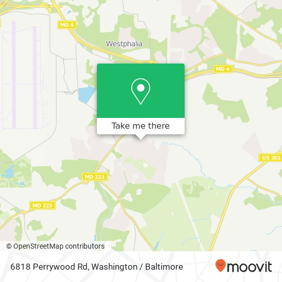 Mapa de 6818 Perrywood Rd, Upper Marlboro, MD 20772