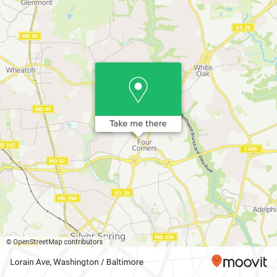 Lorain Ave, Silver Spring, MD 20901 map