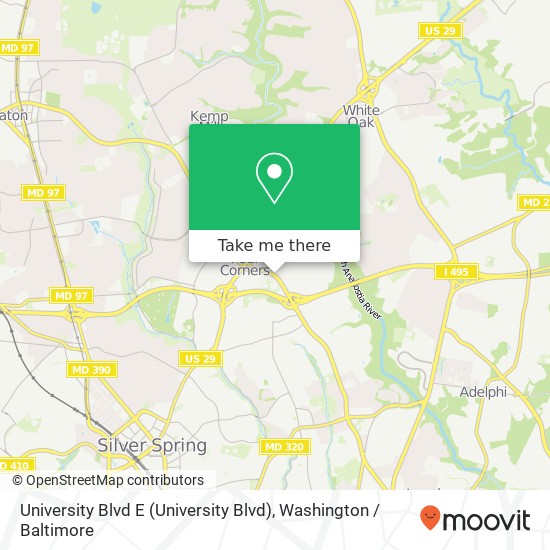 University Blvd E (University Blvd), Silver Spring, MD 20901 map