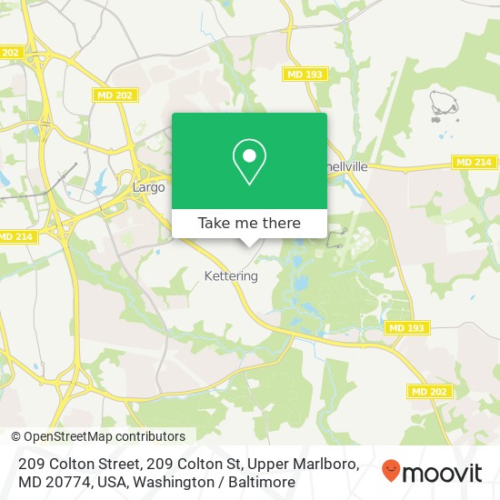 209 Colton Street, 209 Colton St, Upper Marlboro, MD 20774, USA map