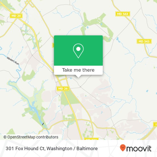 Mapa de 301 Fox Hound Ct, Bel Air, MD 21015