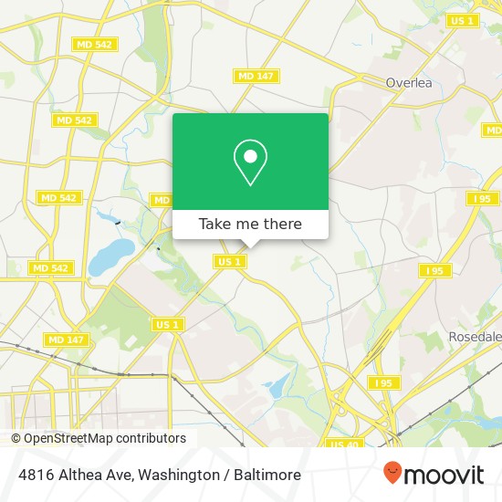 4816 Althea Ave, Baltimore, MD 21206 map